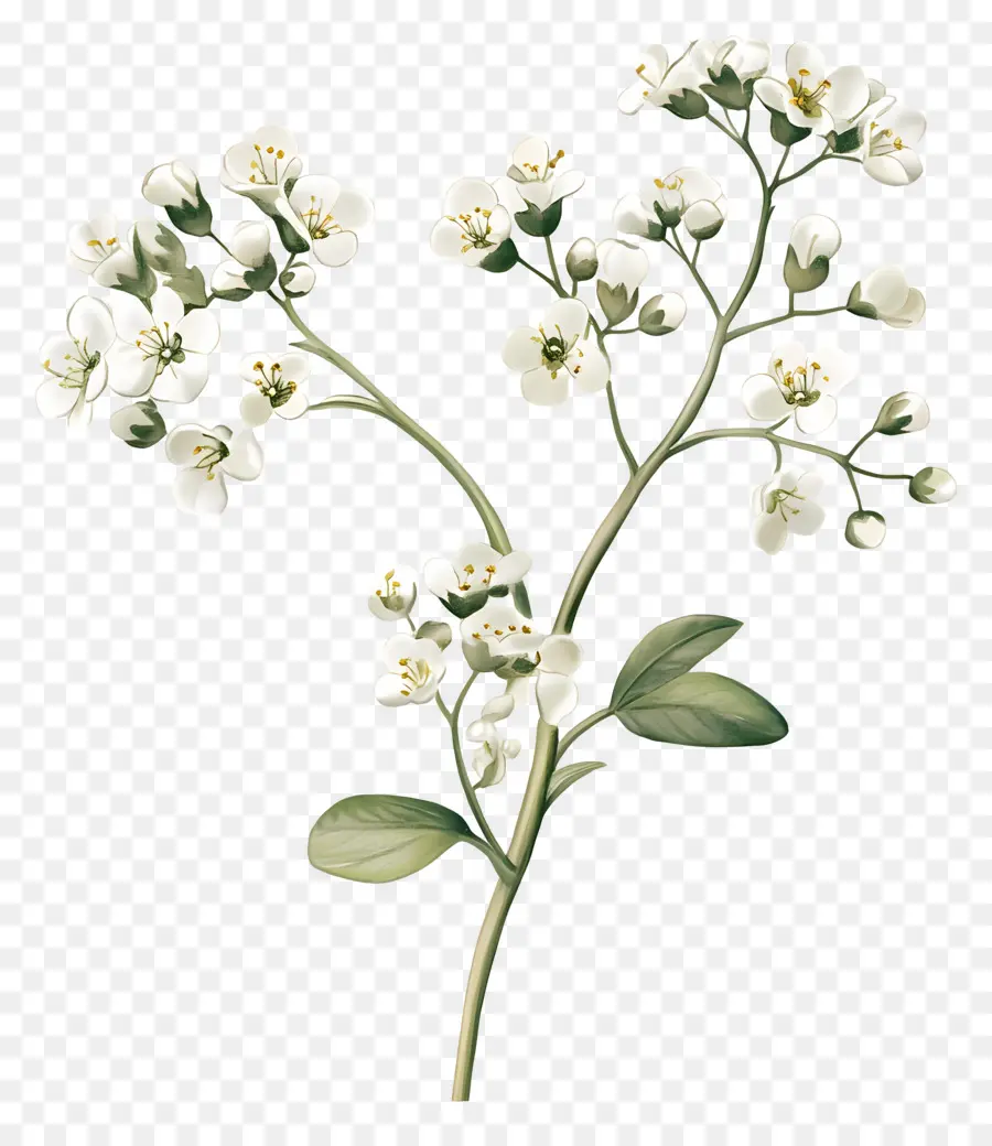 Grama De Escorbuto Em Flor，Flores Brancas PNG