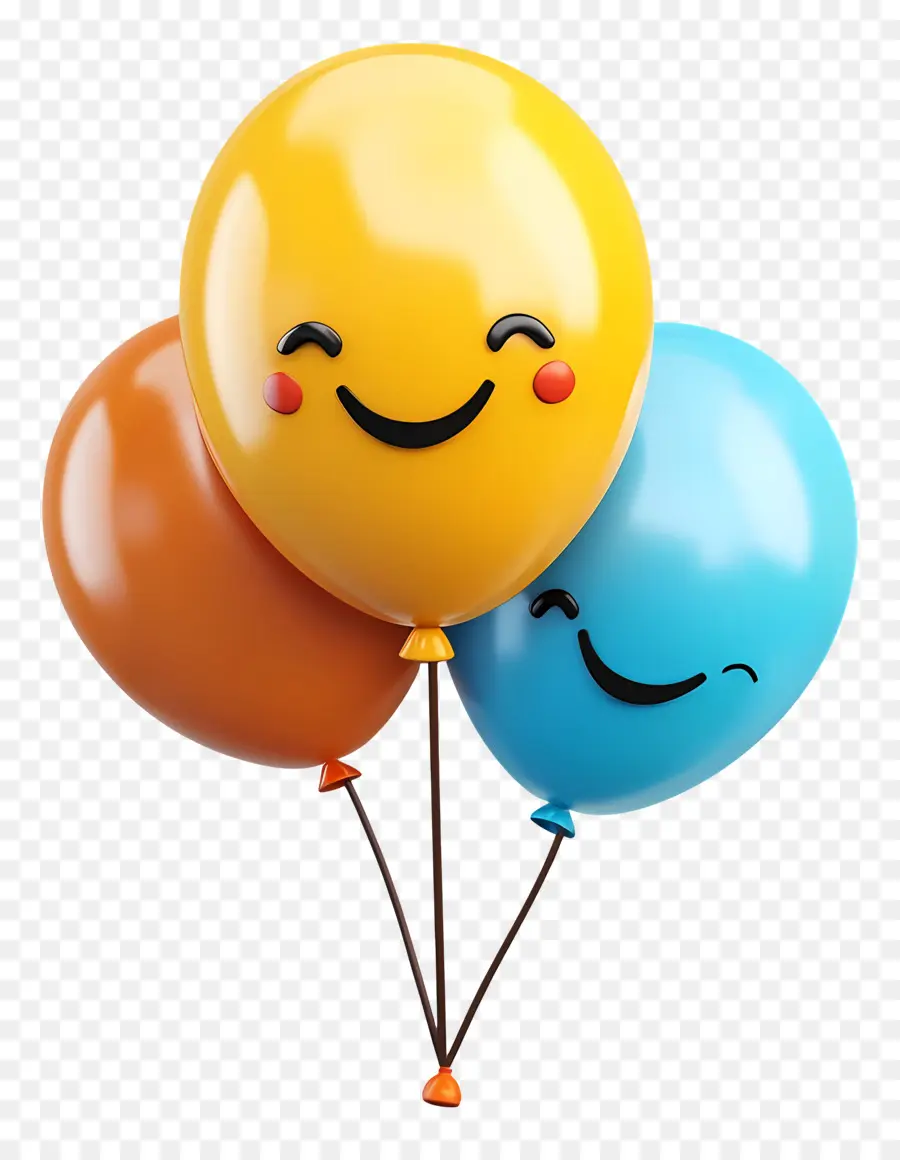 Emoji De Aniversário，Balão Sorridente PNG