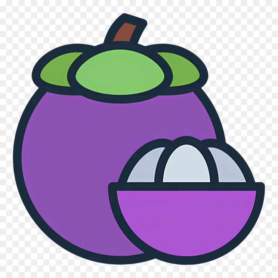 Mangostão，Roxo PNG