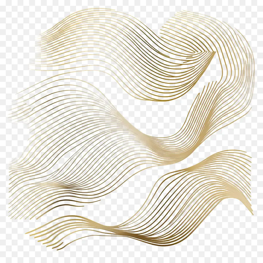 Linha Ouro，Linhas Douradas Abstratas PNG