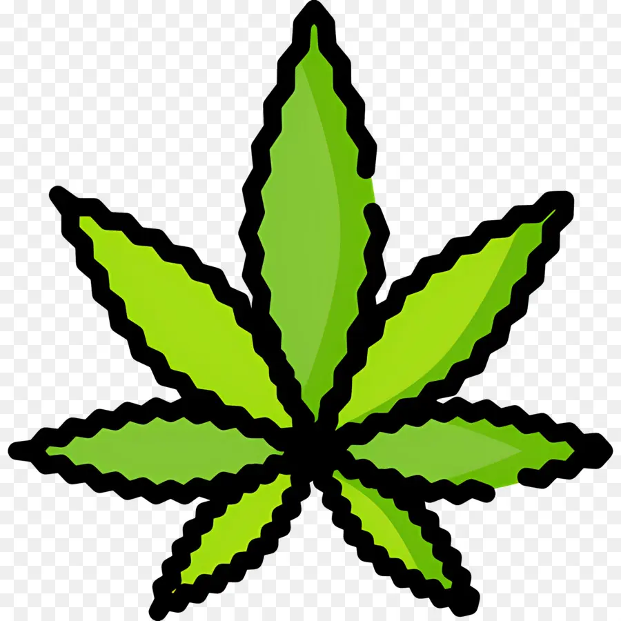 Folha De Cannabis，Folha Verde PNG