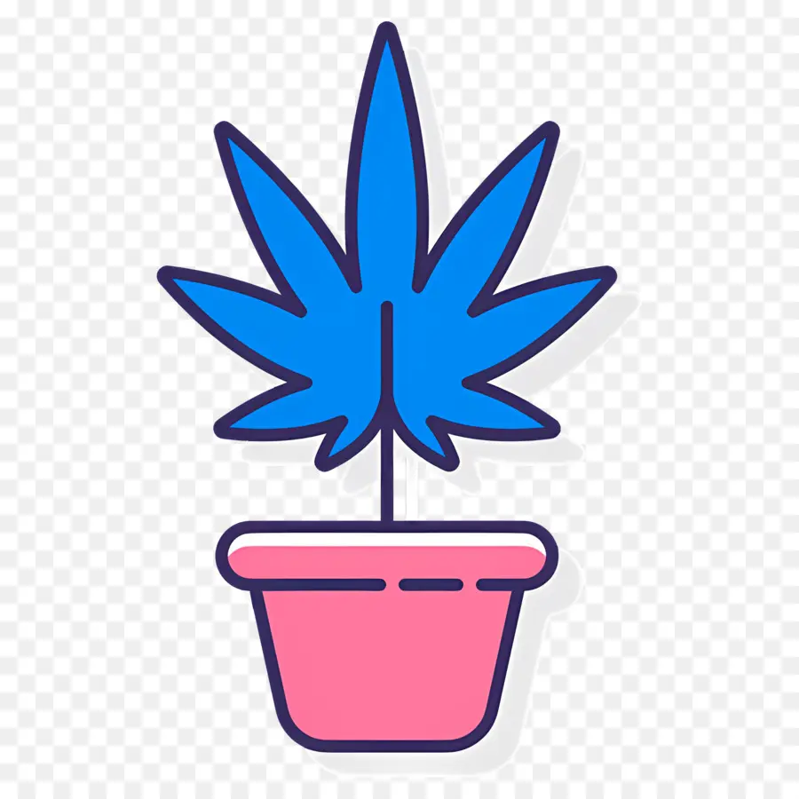 Folha De Maconha，Planta Em Vaso PNG