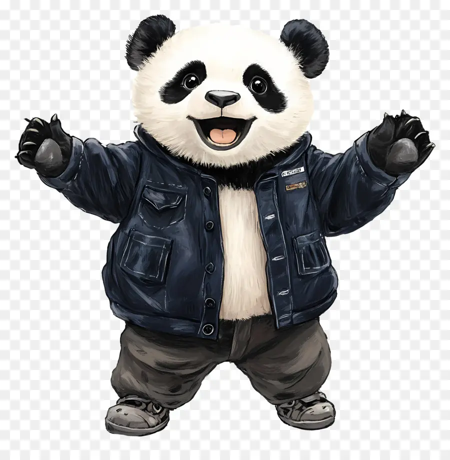 Urso Panda，Panda De Jaqueta PNG