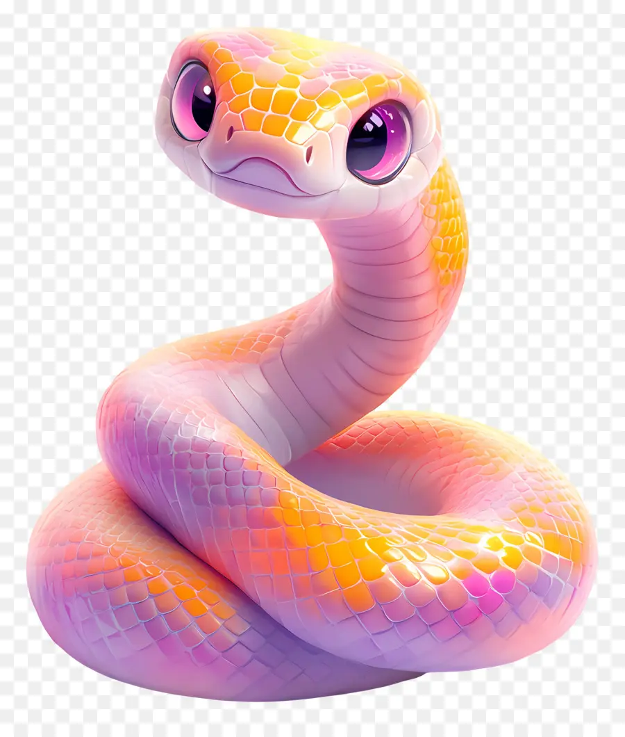 Cobra Fofa，Cobra Colorida PNG