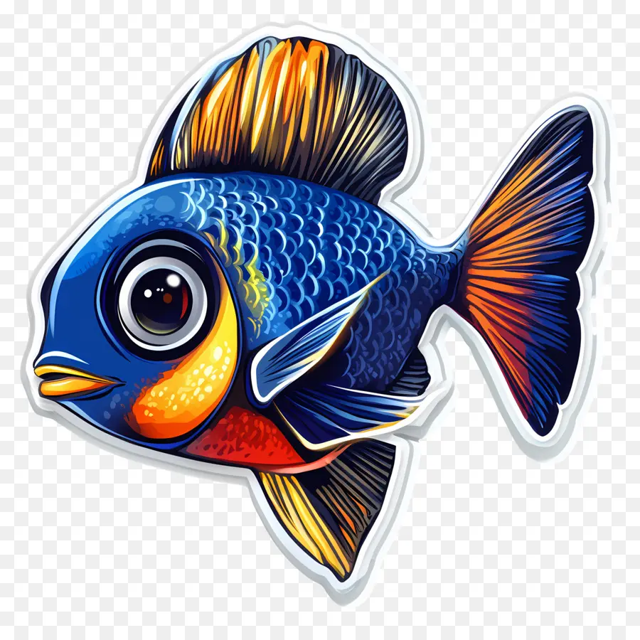 Peixe Animado，Peixe Colorido PNG