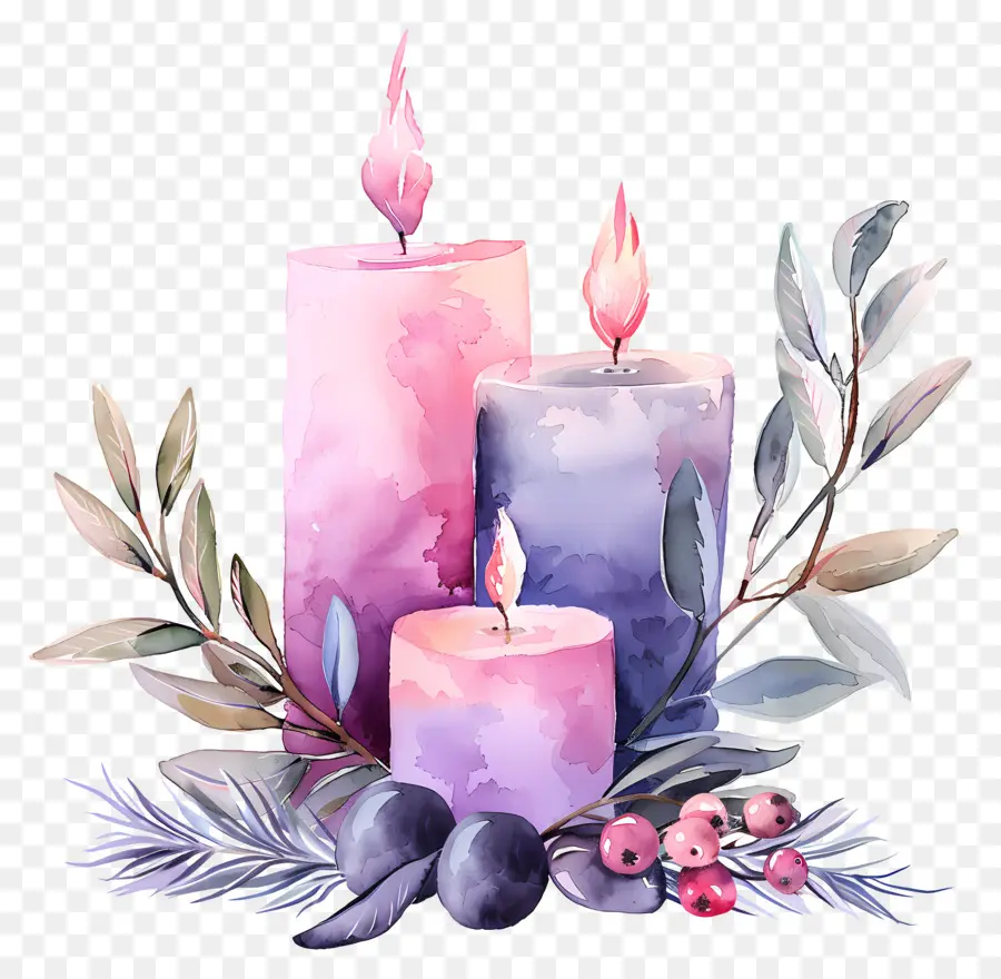 Velas Do Advento，Velas PNG