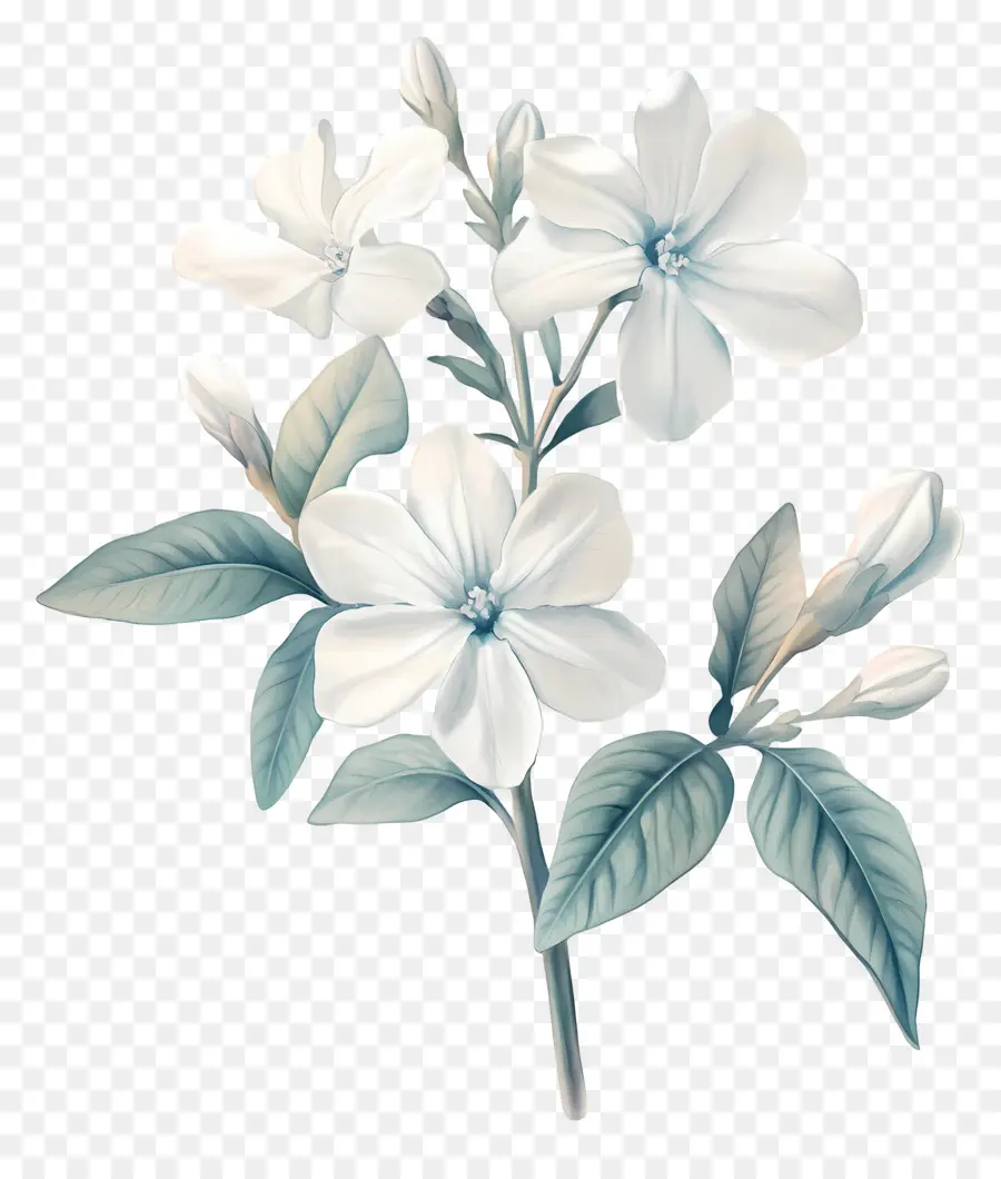 Flor De Jasmim，Flor Branca PNG