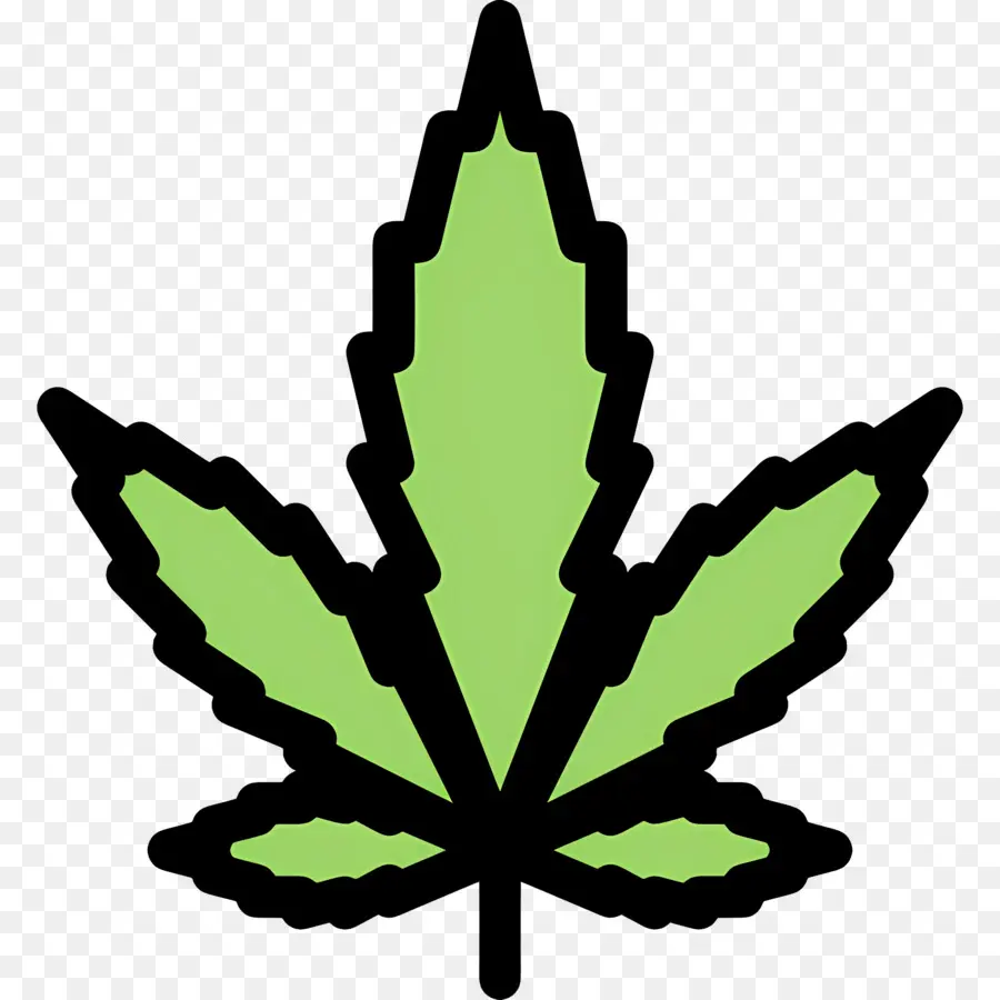 Folha De Maconha，Folha Verde PNG