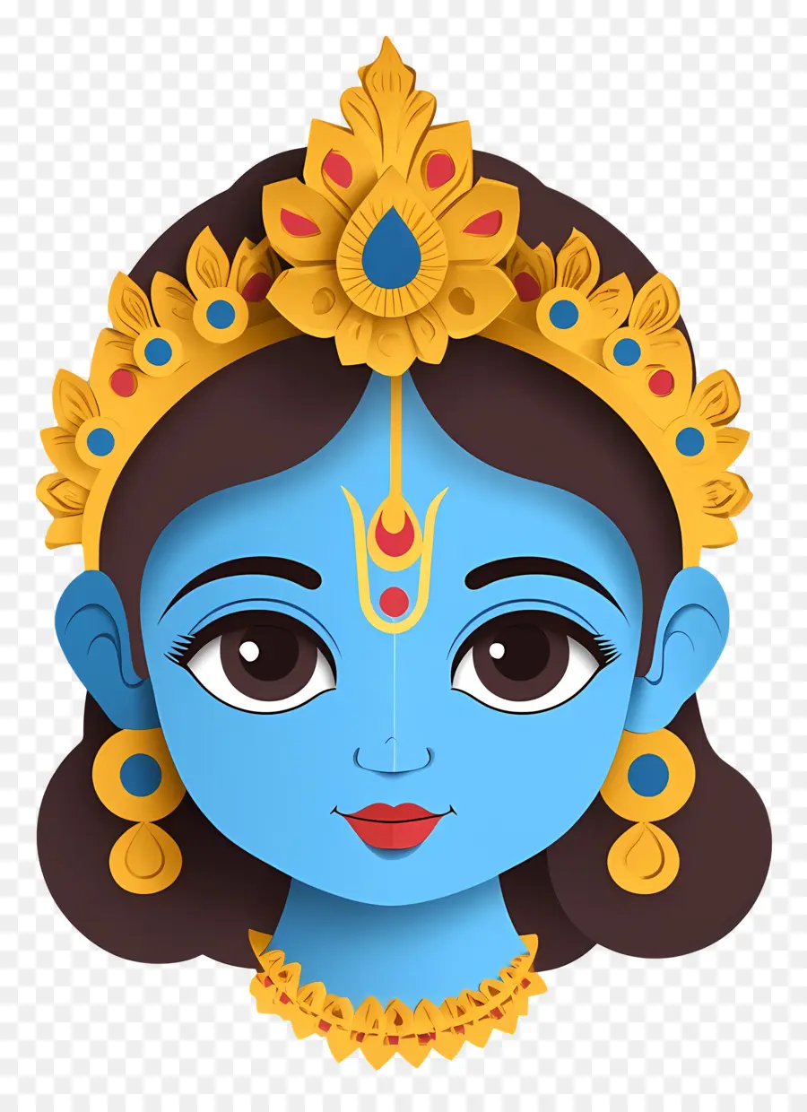 Bebê Krishna，Deusa Azul PNG