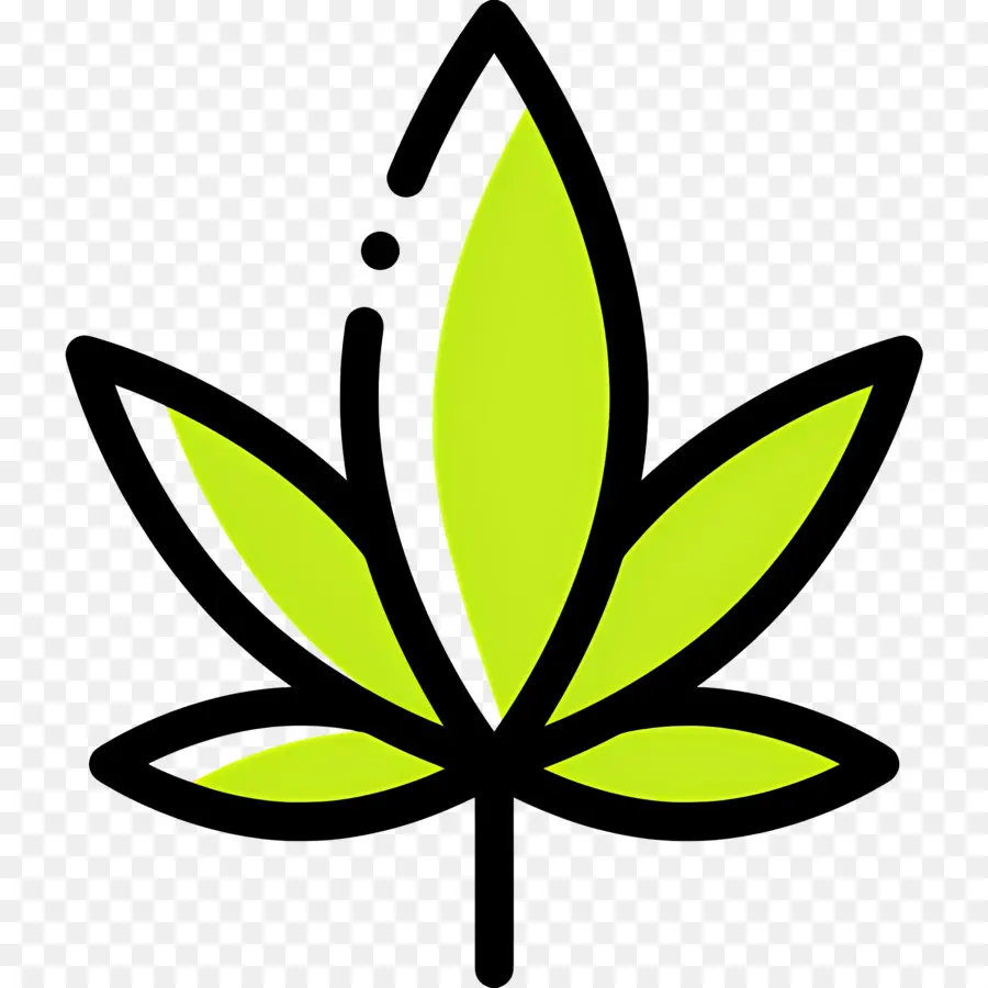 Folha De Maconha，Folha Verde PNG