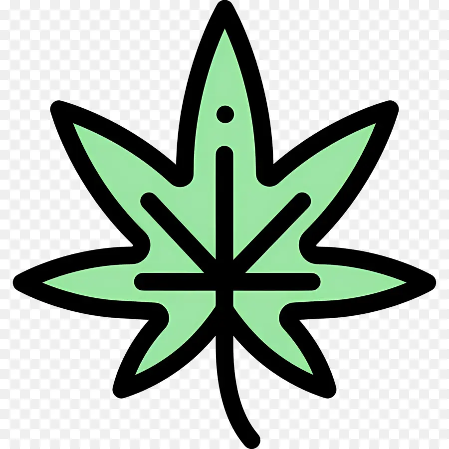 Folha De Cannabis，Folha Verde PNG