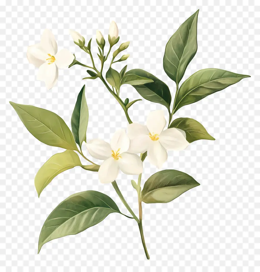 Flor De Jasmim，Flor Branca PNG