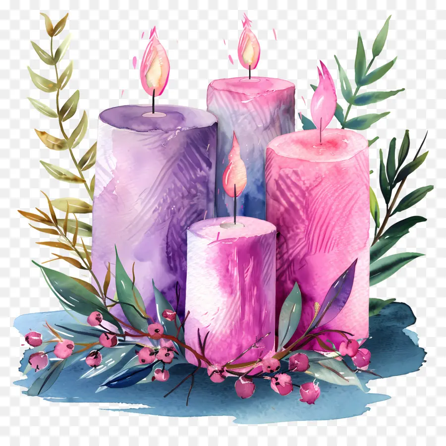 Velas Do Advento，Velas PNG