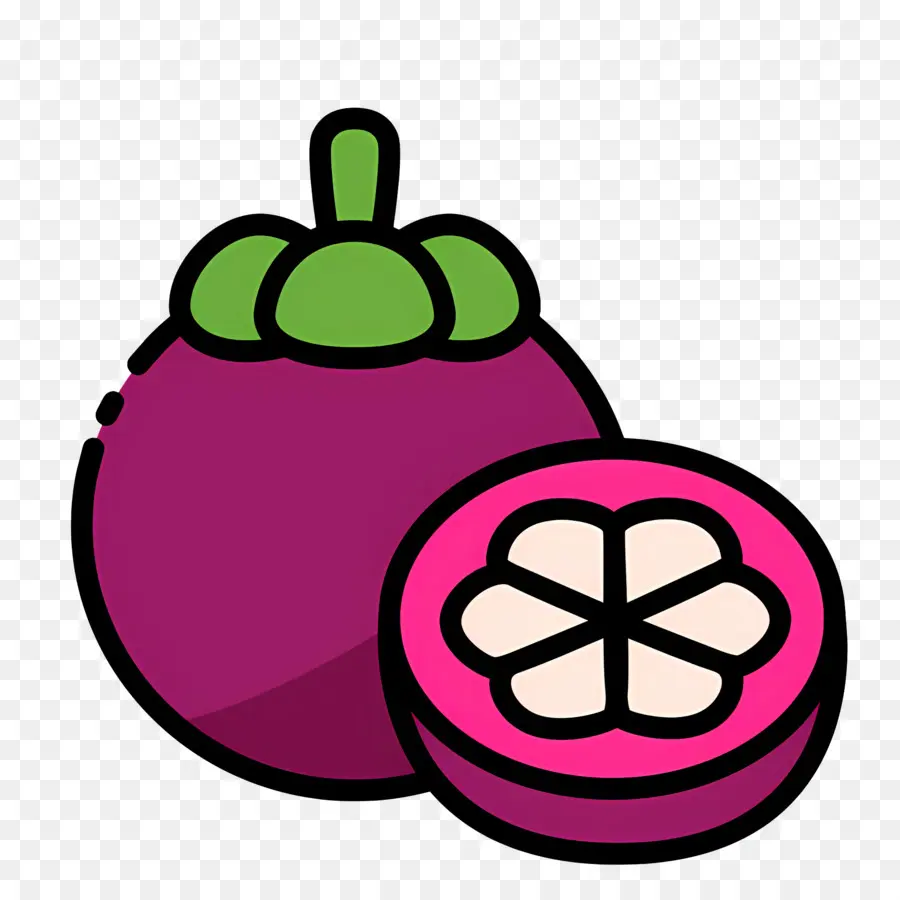 Mangostão，Roxo PNG