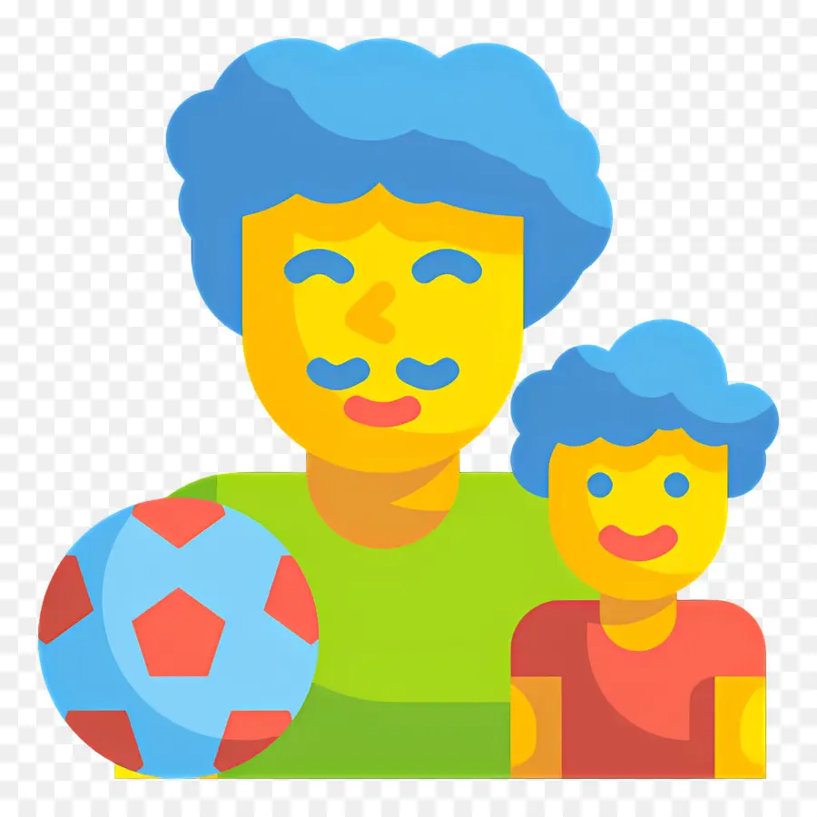 Pai E Filho，Bola De Futebol PNG