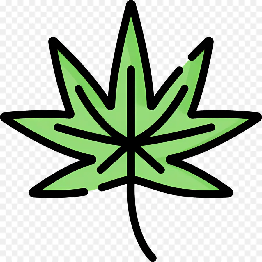 Folha De Maconha，Folha Verde PNG