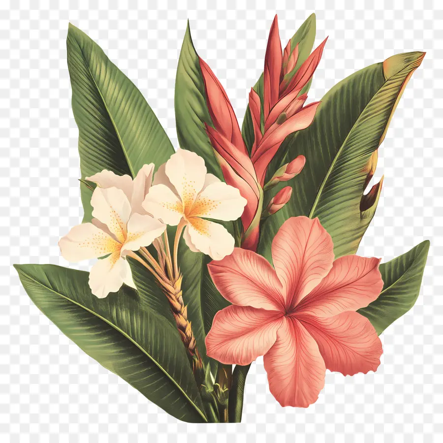 Flor Tropical，Plantas Tropicais PNG