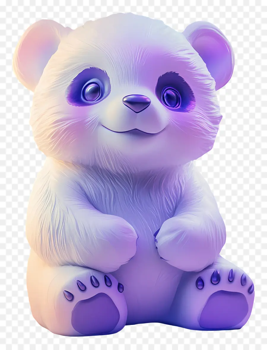 Urso Panda，Panda Roxo PNG