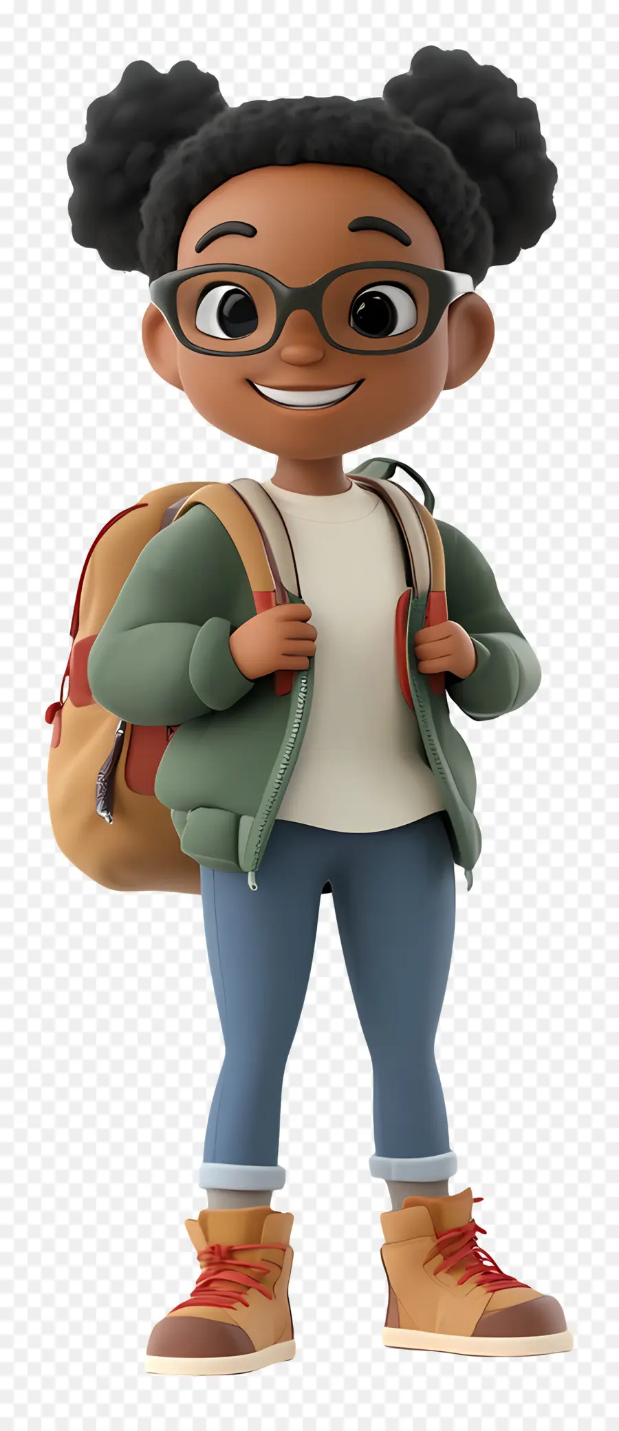 Aluno Animado，Menina Com Mochila PNG