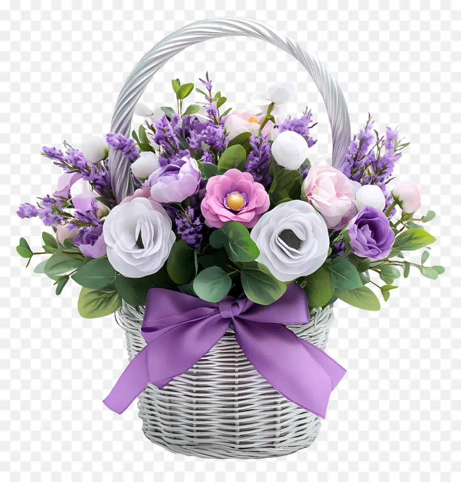 Cesta De Flores De Aniversário，Cesta De Flores PNG