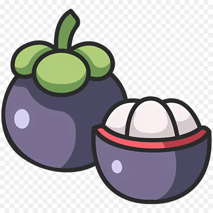 Mangostão，Roxo PNG