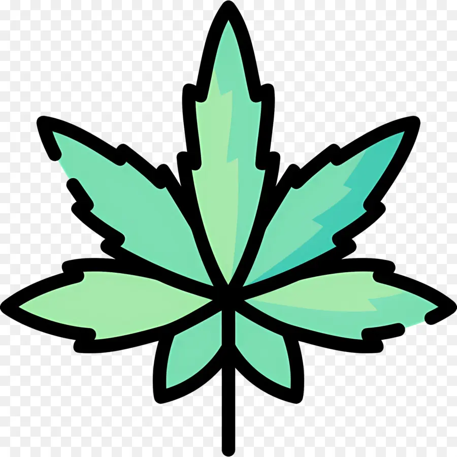 Folha De Maconha，Folha Verde PNG