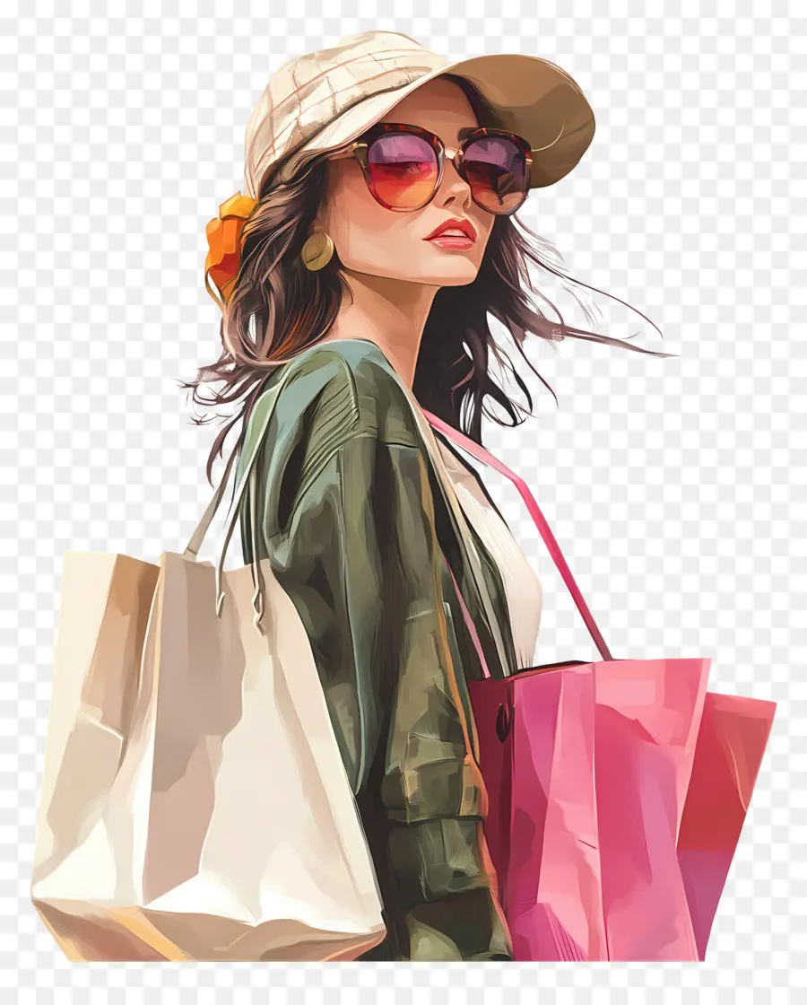 Garota De Compras，Mulher Compras PNG