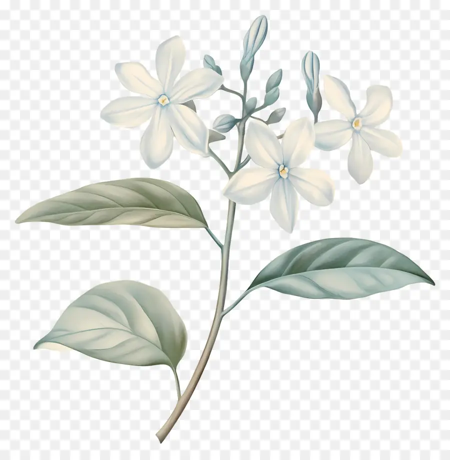 Flor De Jasmim，Flor Branca PNG