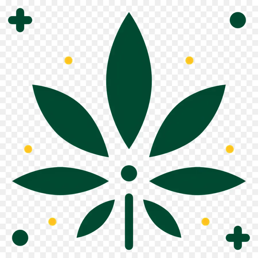 Folha De Cannabis，Folha Verde PNG