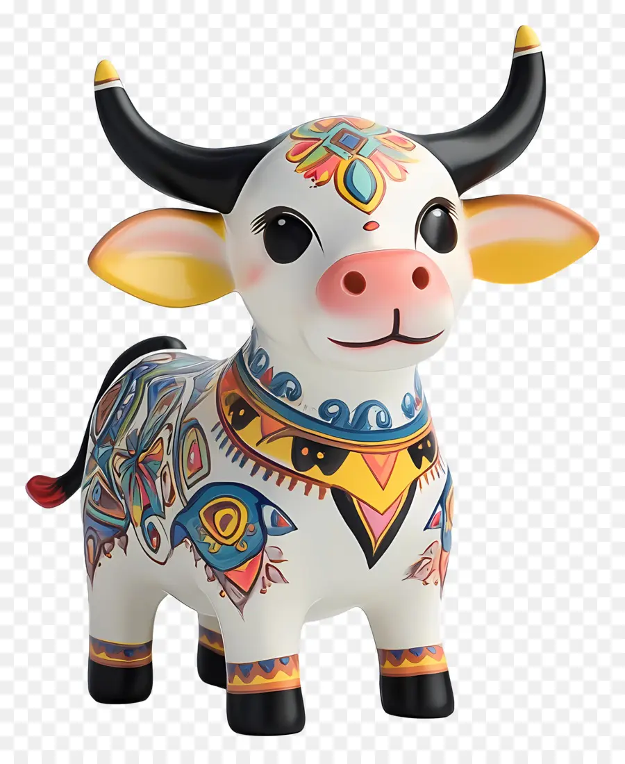 Vaca Pongal，Touro Decorativo PNG