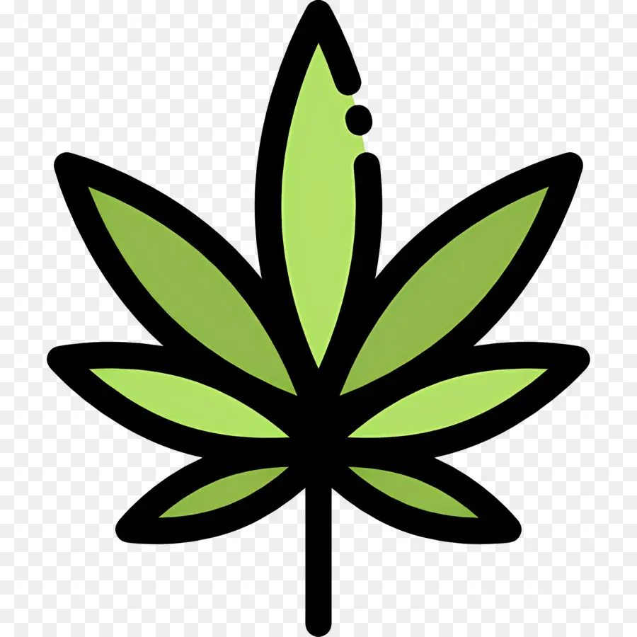 Folha De Maconha，Folha Verde PNG