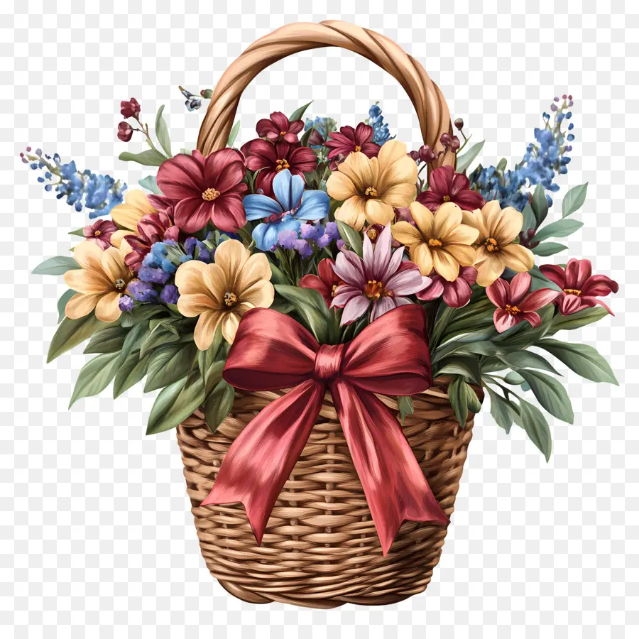 Cesta De Flores De Aniversário，Cesta De Flores PNG