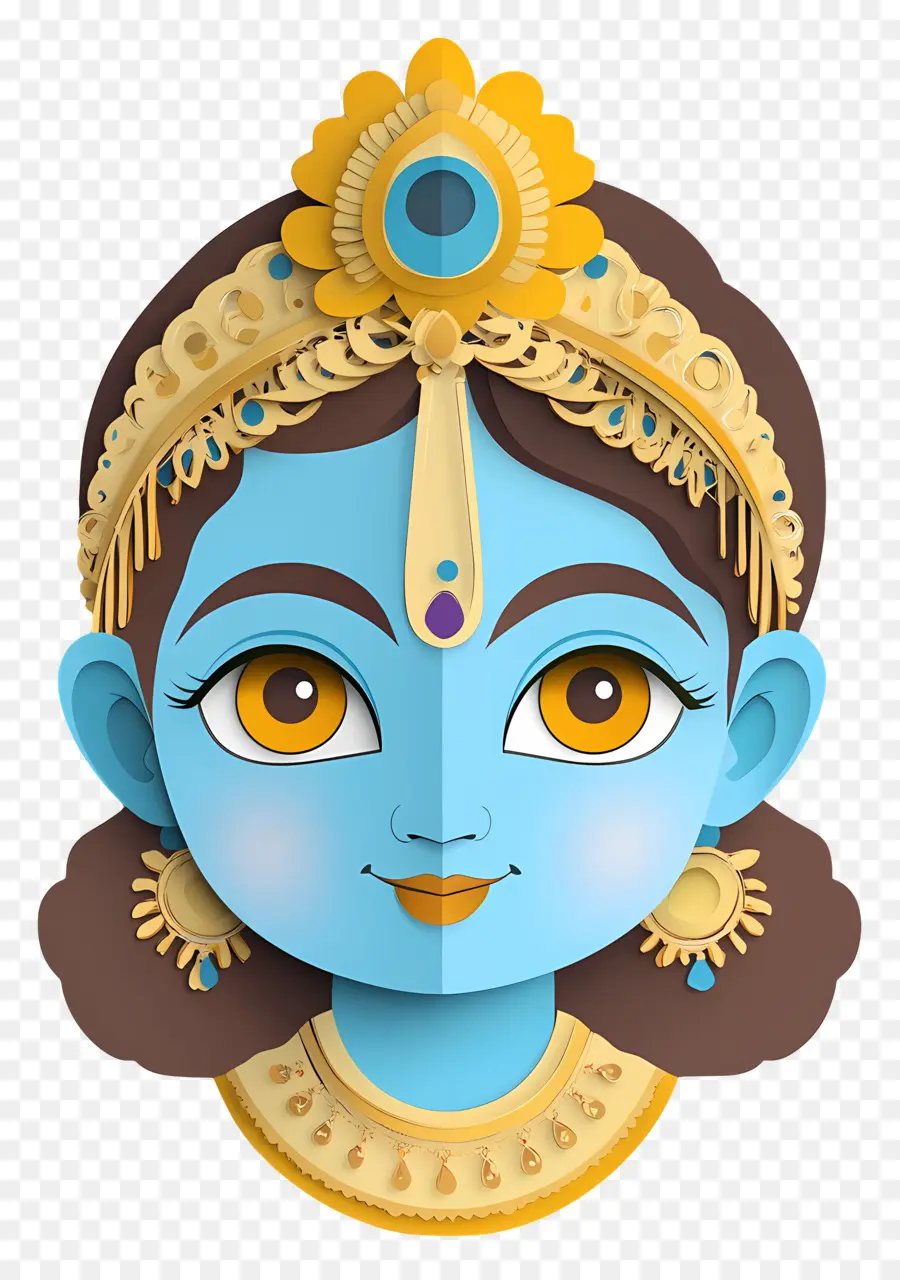 Bebê Krishna，Deusa Azul PNG