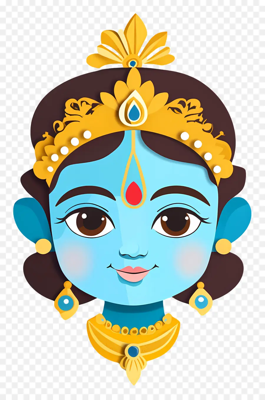 Bebê Krishna，Deusa Azul PNG