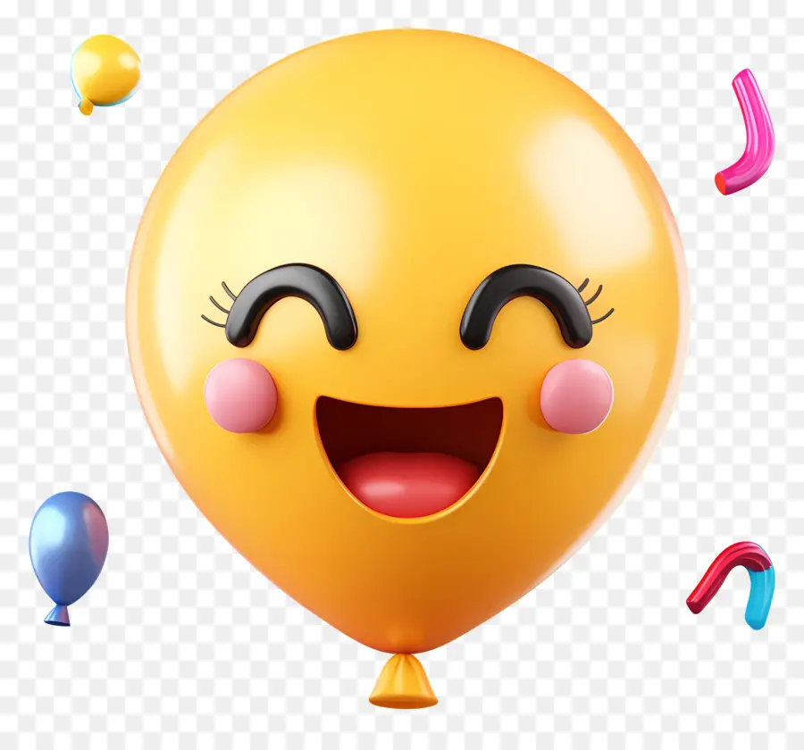 Emoji De Aniversário，Balão Sorridente PNG