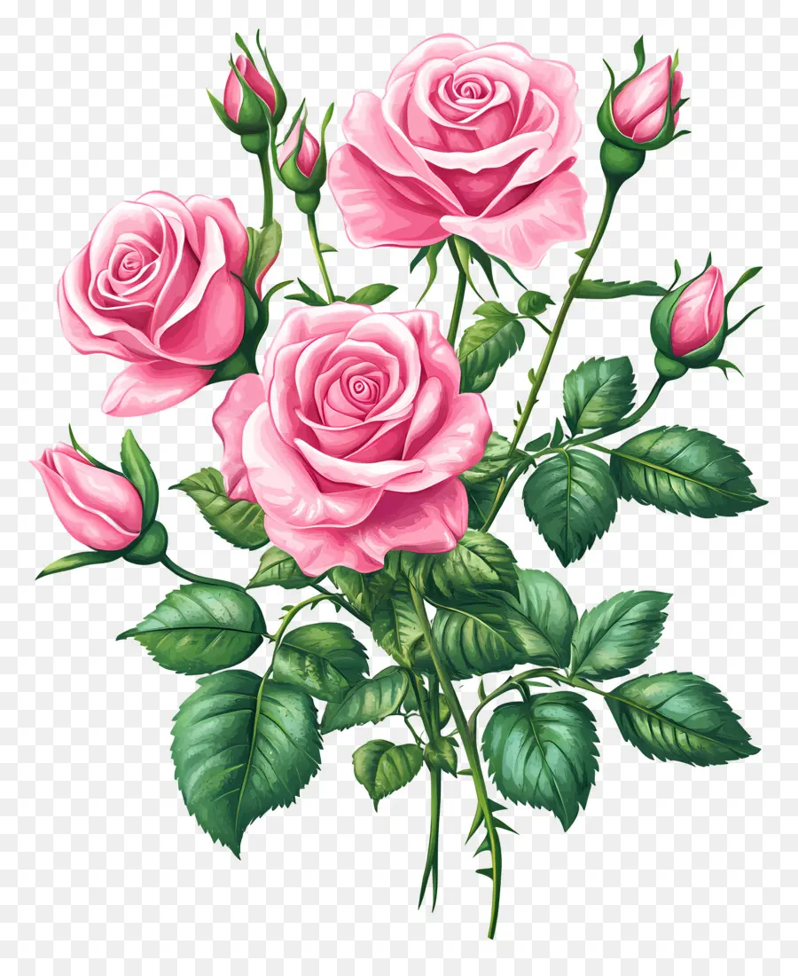 Buquê De Rosas Rosa，Rosa Rosa PNG