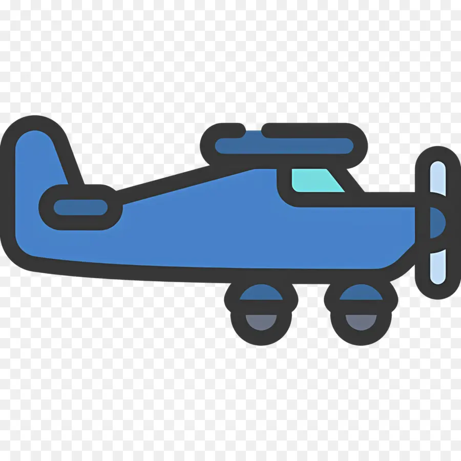 Avião，Azul PNG