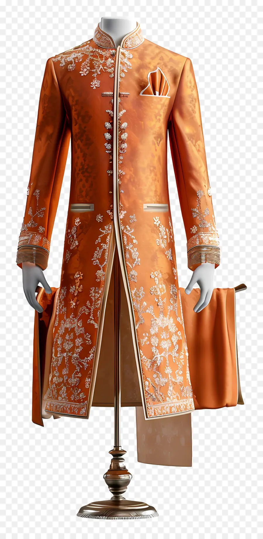 Traje Formal Indiano，Casaco Bordado PNG