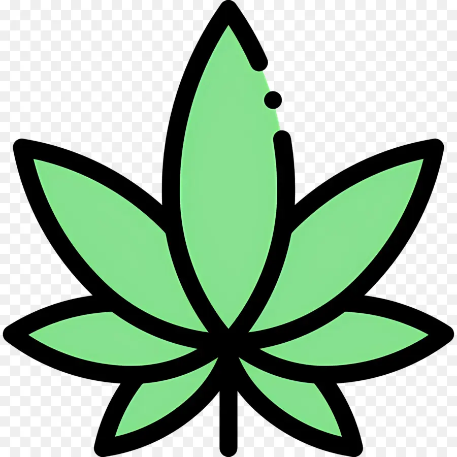 Folha De Maconha，Folha Verde PNG