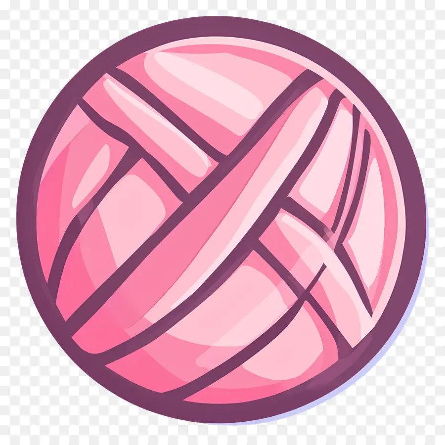 Bola De Fio，Bola De Fio Rosa PNG