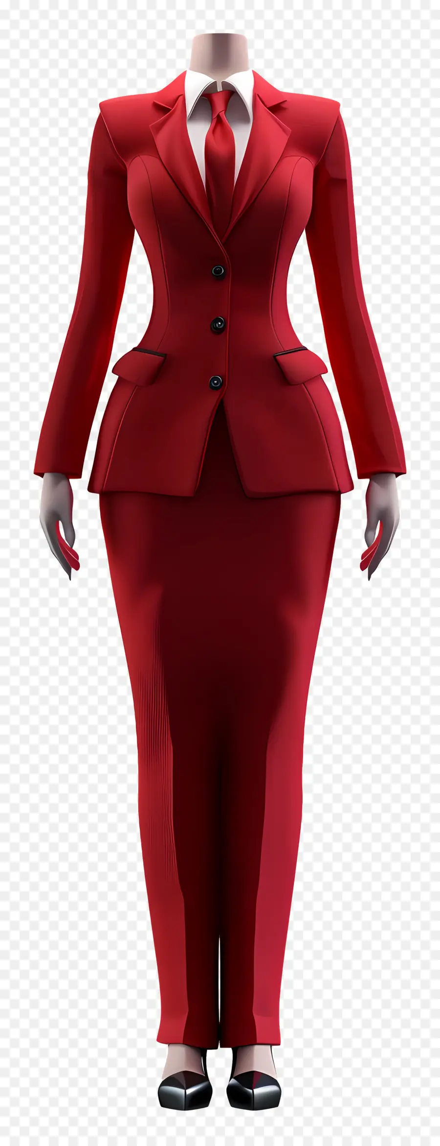 Traje Formal Feminino，Terno Vermelho PNG