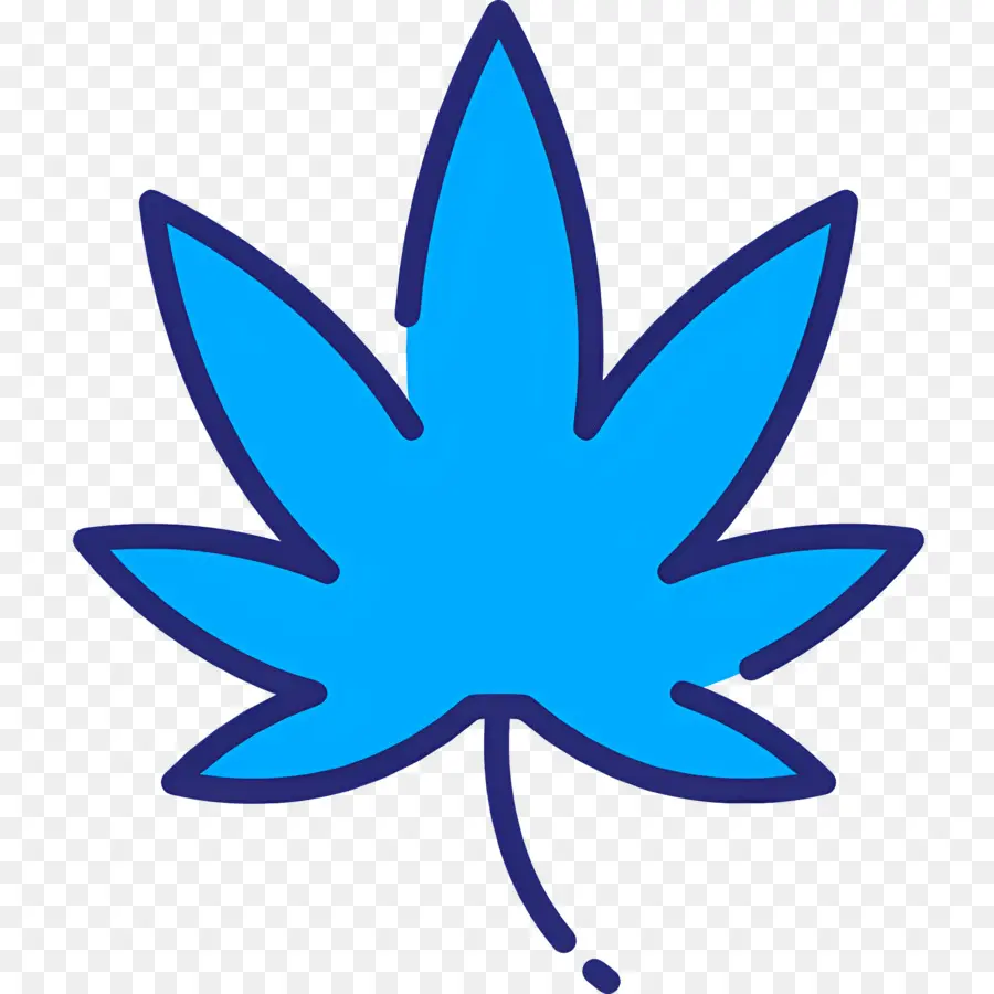 Folha De Cannabis，Folha Azul PNG