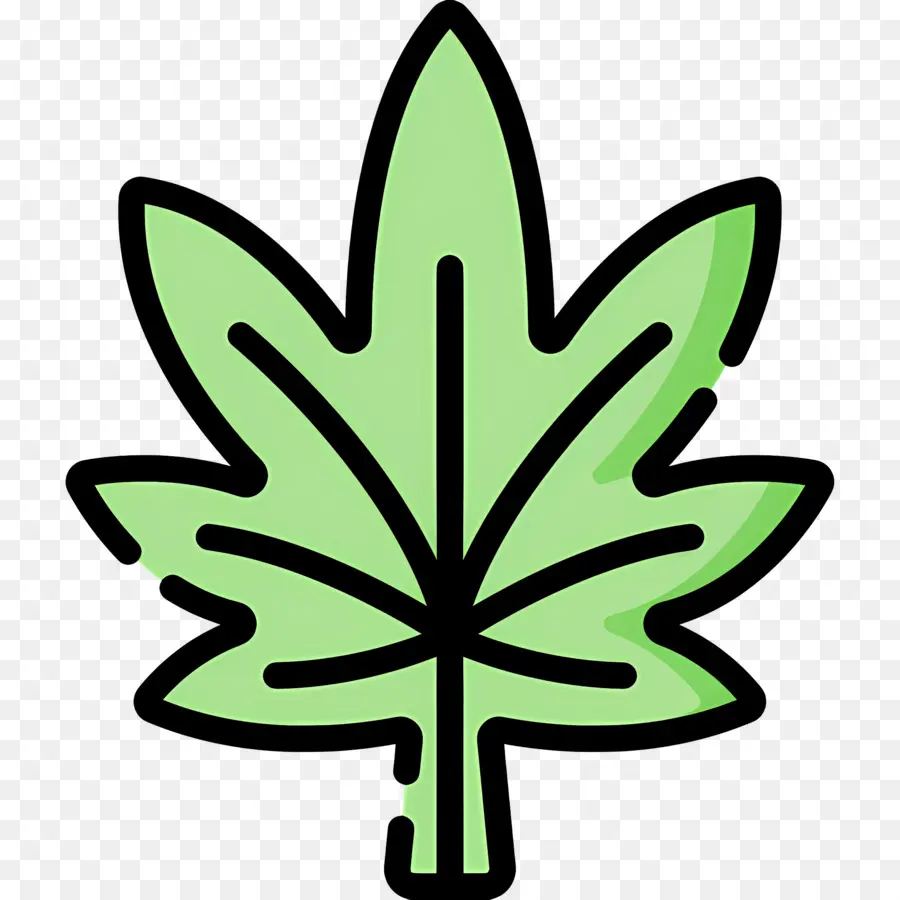 Folha De Maconha，Folha Verde PNG