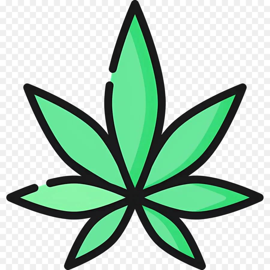 Folha De Cannabis，Folha Verde PNG