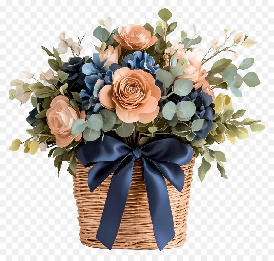 Cesta De Flores De Aniversário，Cesta De Flores PNG