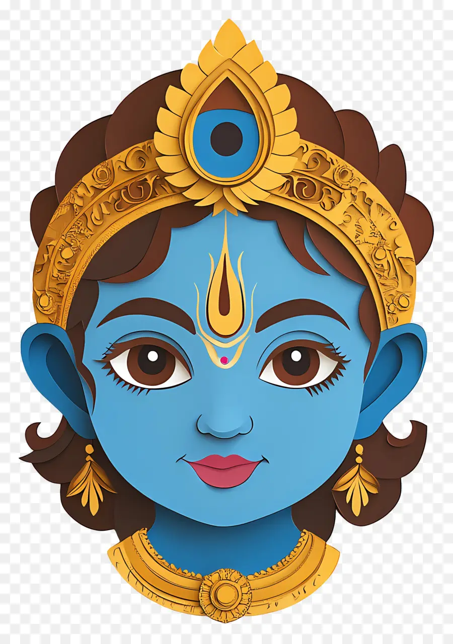 Bebê Krishna，Deusa Azul PNG