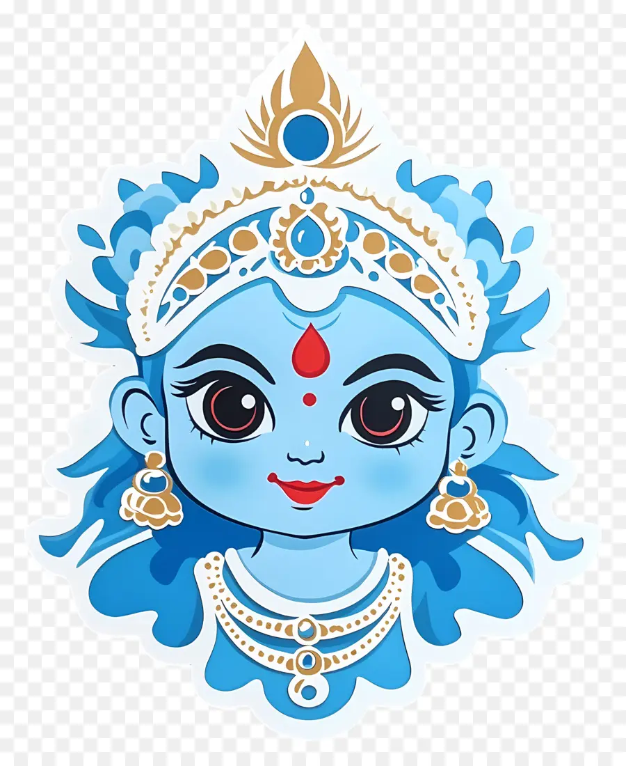 Bebê Krishna，Deusa Azul PNG