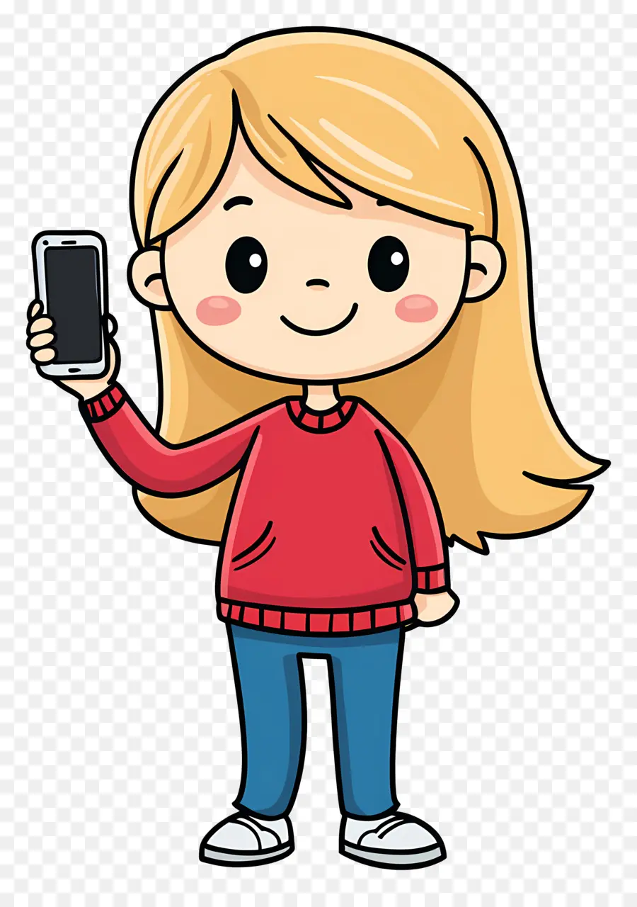 Mulher De Notificação，Garota Com Telefones PNG