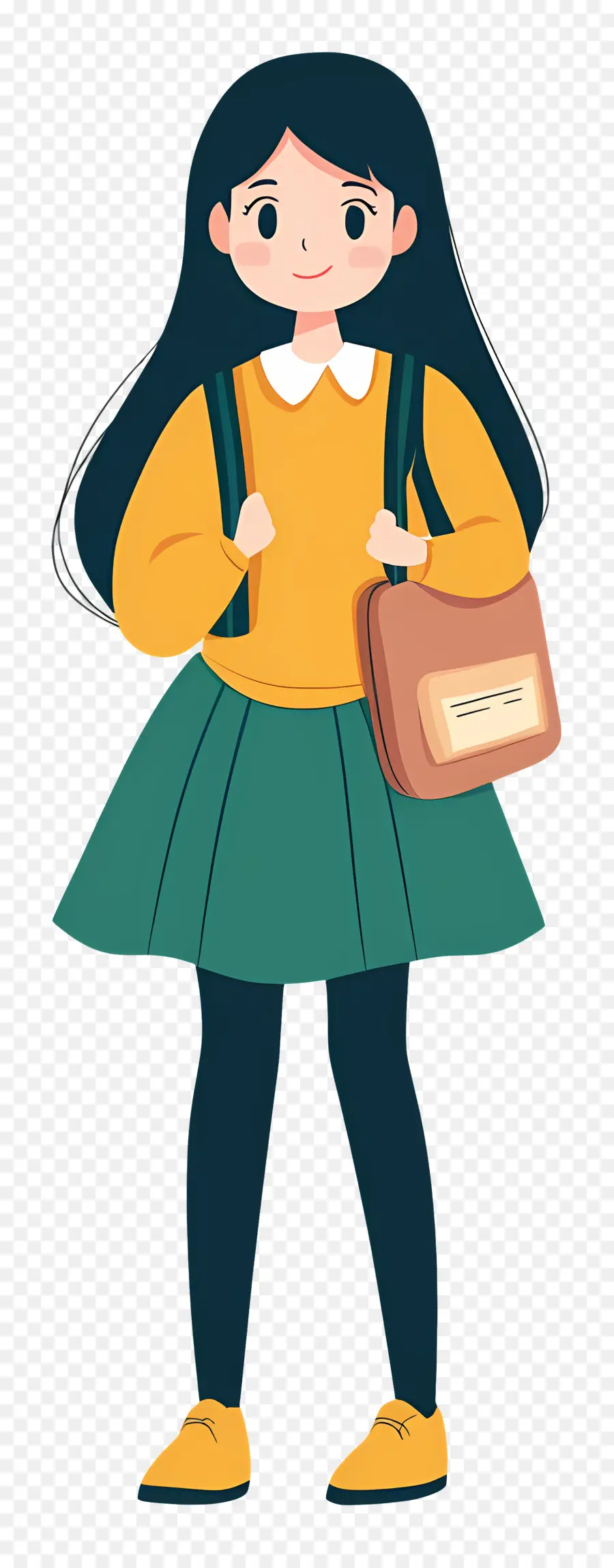 Aluna，Menina Com Mochila PNG