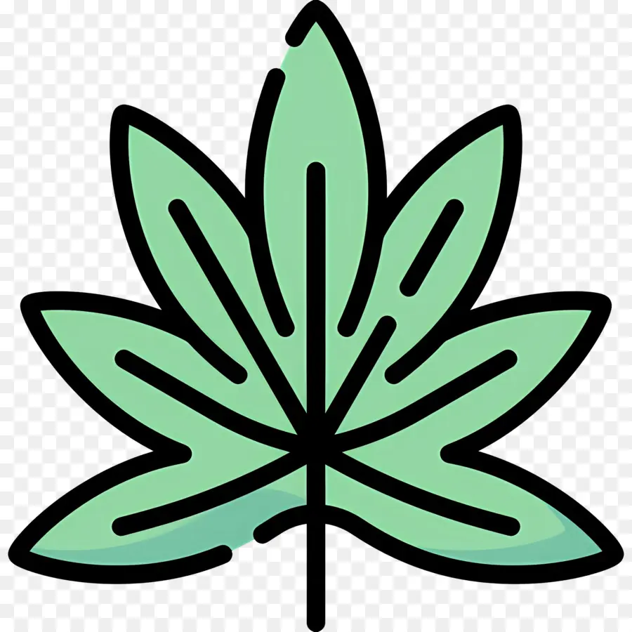 Folha De Cannabis，Folha Verde PNG